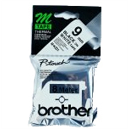 BROTHER CINTA ROTULADORA NO LAMINADA BLANCO/NEGRO 8M 9MM P-TOUCH/