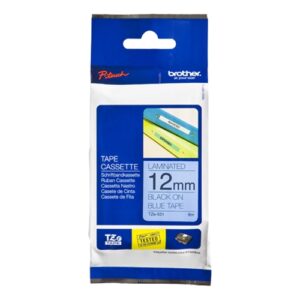 Brother Cinta laminada azul/negro 12mm