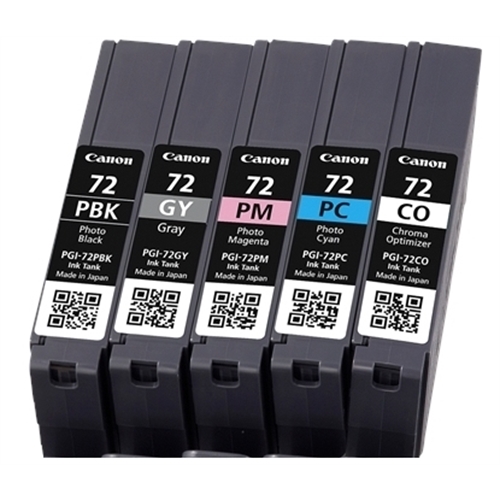 CANON CARTUCHO PGI72 PACK COLORES PBK/GY/PM/PC/CO PRIXMA PRO-10 (Gris, Photo black, Photo cyan, Photo magenta, optimizador)
