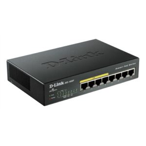 D-Link DGS-1008P - Conmutador - sin gestionar - 8 x 10/100/1000 - sobremesa - 4 x PoE