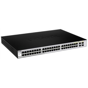 D-Link Web Smart DGS-1210-48 - Switch - Managed - 48 puertos - Ethernet, Fast Ethernet, Gigabit Ethernet - 10Base-T, 100Base-TX, 1000Base-T + 4 x SFP
