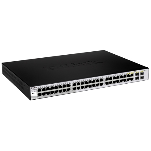 D-Link Web Smart DGS-1210-48 - Switch - Managed - 48 puertos - Ethernet, Fast Ethernet, Gigabit Ethernet - 10Base-T, 100Base-TX, 1000Base-T + 4 x SFP