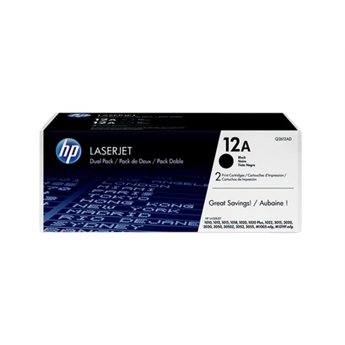 HP TONER NEGRO 2.000 PAG. PACK 2 LASERJET/1010/1012/1015/1018/1020/1022/1050/3015/3020/3030/3050/3052/3055/M1005/M1319F