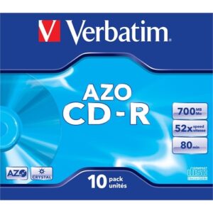 VERBATIM CD-R 700MB 52X JEWEL CASE 10 SUPER AZO