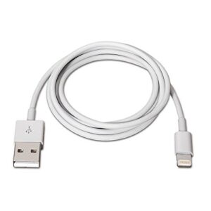 Nanocable - Cable Apple LIGHTNING IPHONE a USB 2.0 de 1m conexión  IPHONE LIGHTNING-USB A/M - Para carga y datos Iphone - color Blanco