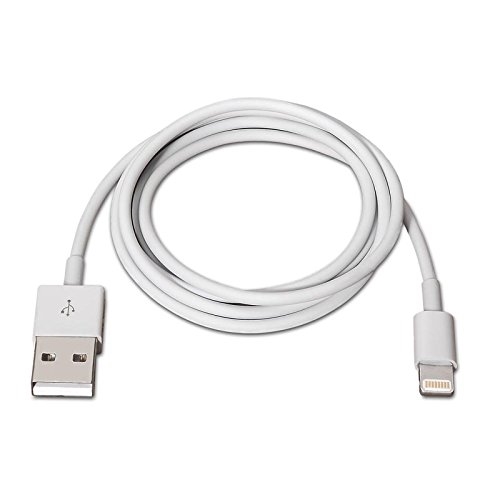 Nanocable - Cable Apple LIGHTNING IPHONE a USB 2.0 de 1m conexión IPHONE LIGHTNING-USB A/M - Para carga y datos Iphone - color Blanco