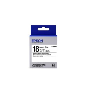 Epson cinta estándar negra/blanca 18/9 LK-5WBN