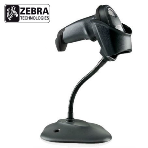 Zebra (Motorola Symbol) - Escáner de códigos de barras LI2208 - 1D - 547 escaneos/seg - USB - IMAGER - Con soporte - Negro