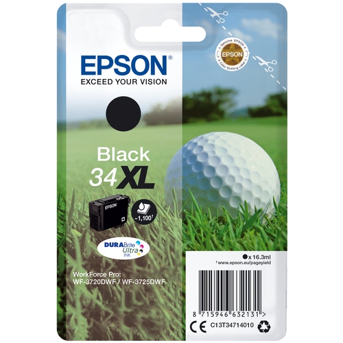 EPSON cartucho 34XL negro WF3720 WF3725 DURABrite Ultra ink 16.3ml