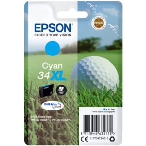 EPSON Cartucho 34XL cyan WF3720 WF3725 DURABrite Ultra ink 10.8ml