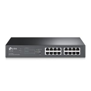 TP-Link - Switch TL-SG1016PE - 16 puertos 10/100/1000 Gigabit - 8 puertos POE+ - Gestionable EasySmart - Carcasa Metalica
