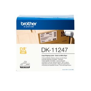 BROTHER ETIQUETAS PRECORTADAS PARA ENVIOS GRANDES 180 ETIQUETAS BLANCAS DE 103 X 164 MM