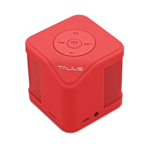 Talius - Altavoz Cube - 3W - FM/SD/Bluetooth - Rojo
