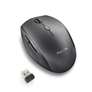 NGS - Ratón Inalámbrico Bee Black - Hasta 1600 DPI - Negro