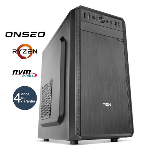 ONSEO Ryzen Force C1 - Minitorre MT - AMD Ryzen 5 5600G - 16GB - 500GB M.2 NVMe - USB 3.0 - 4 años garantía - 30 días DOA