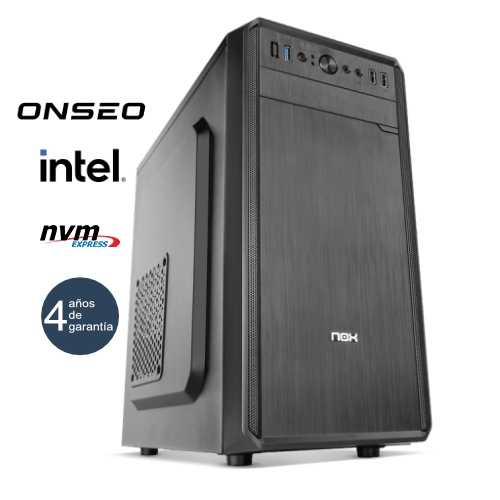 ONSEO Solano C8+ - Minitorre MT - 12ª gen - Intel Core i5 12400 - 16GB DDR4 - 1TB SSD M.2 NVMe - USB 3.0 - 4 años garantía - 30 días DOA