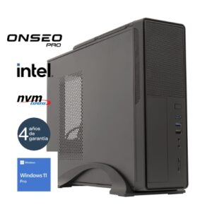 ONSEO Solano C8+ - Sobremesa SFF - 12ª gen - Intel Core i5 12400 - 16GB DDR4 - 500GB SSD M.2 NVMe - 300W 85% - USB 3.0 - Windows 11 Pro - 4 años garantía - 30 días DOA