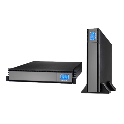 Phasak - SAI PH 9330 - Online - 3KVA/2700W - Formato Rack - 8 IEC - LCD - USB+RS232+RJ45 - Baterias 4x 9Ah