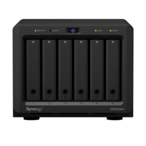 Synology DS620slim - NAS 6 bahías 2.5" SATA - Intel Celeron J3355 dual-core - 2GB DDR4 SODIMM (hasta 6GB) - 2 x Gigabit Ethernet - 2 x USB 3.2